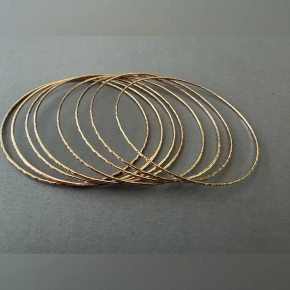 Gold Tone Bangle Set - Picture 2 of 4